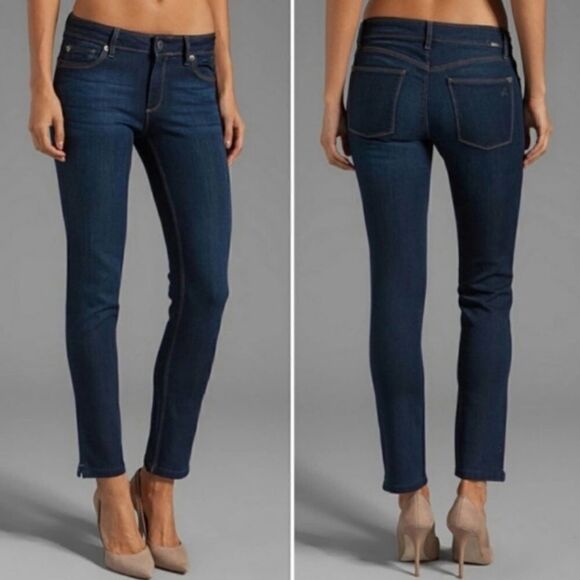 DL1961 Angel Mid-Rise Ankle Cigarette Stretch Jean - Picture 1 of 8